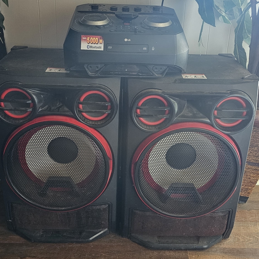 LG Black and Red Bluetooth Boombox